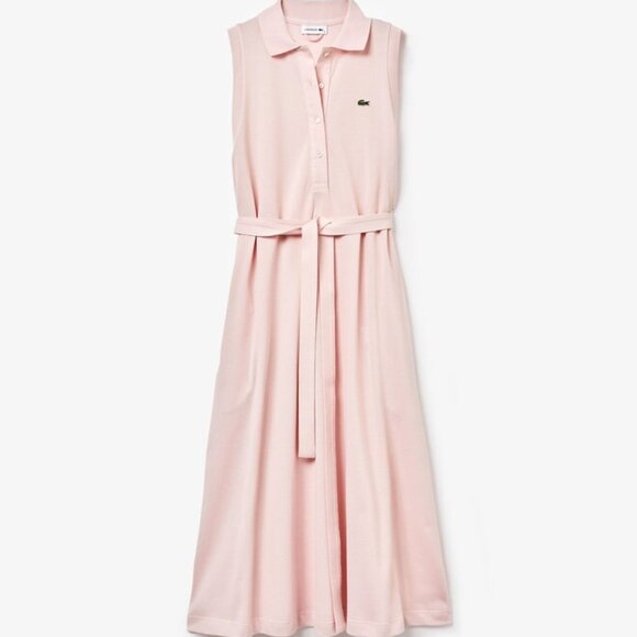 Lacoste Dresses & Skirts - Lacoste Women's Cotton Piqué Belted Polo Dress SIZE 4